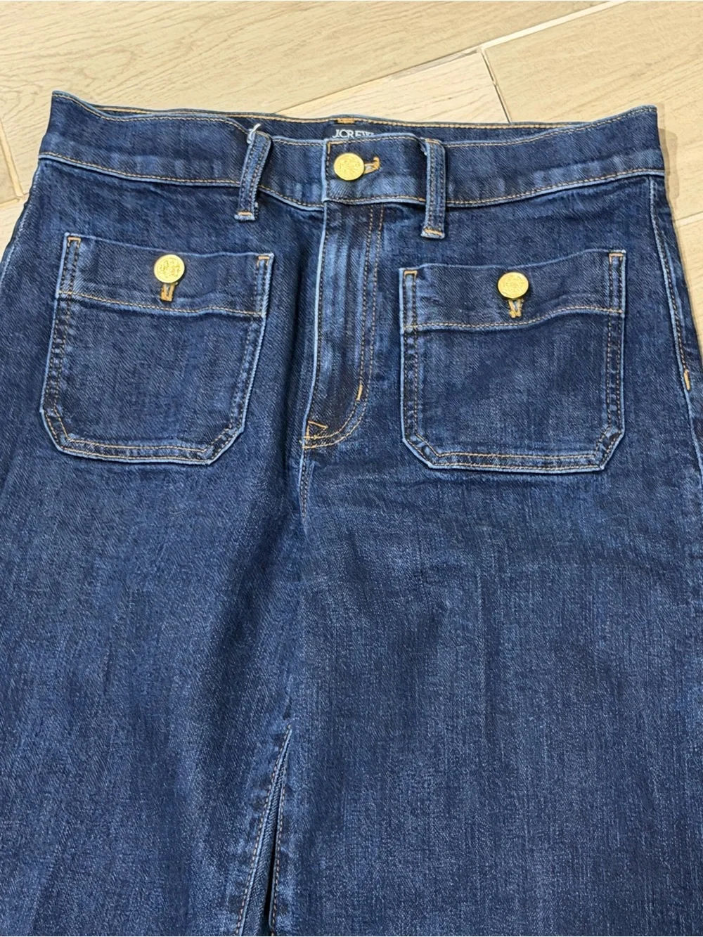 JCrew Full Length Slim Wide Leg Jeans Size 28 - Picture 3 of 5